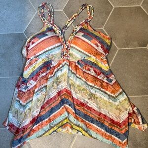 Colorful Striped Sleeveless Top
